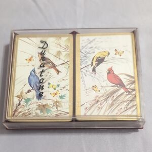 Vintage Arrco Double Deck Playing Cards With Bird And Gold Trim